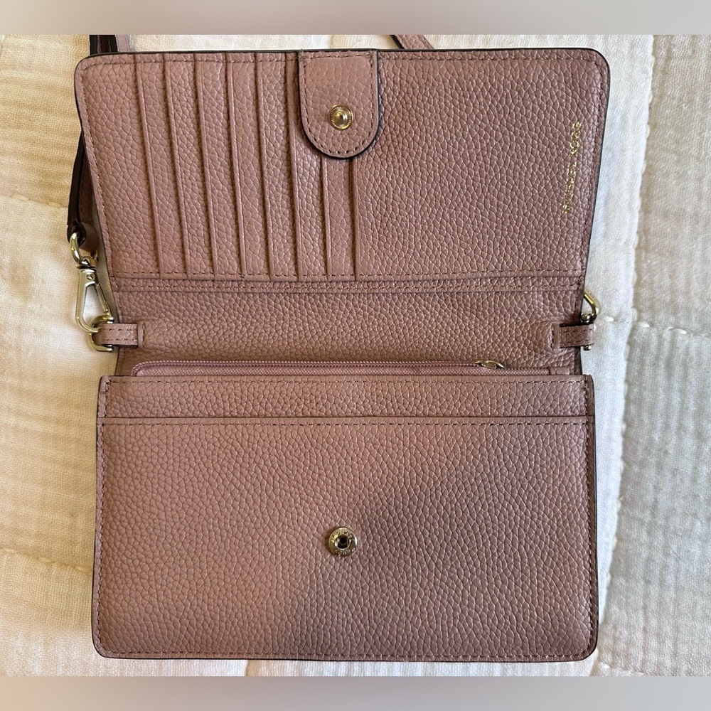 Michael Kors Mauve Pebbled Leather Crossbody Bag - Picture 5 of 10